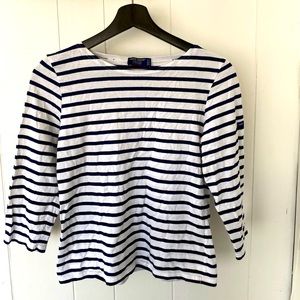 Saint James navy stripped shirt